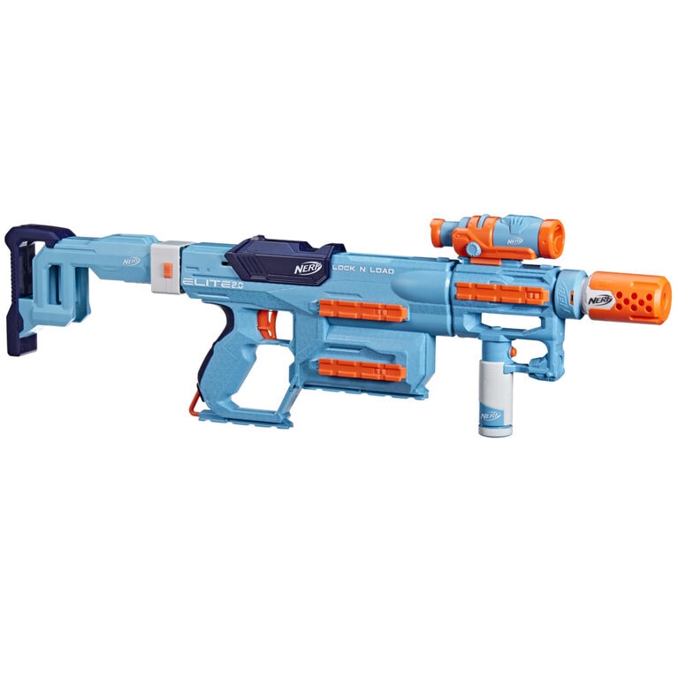 Pistol Nerf Elite 2.0 Lock N Load Pack, Hasbro, 50 sageti, 12