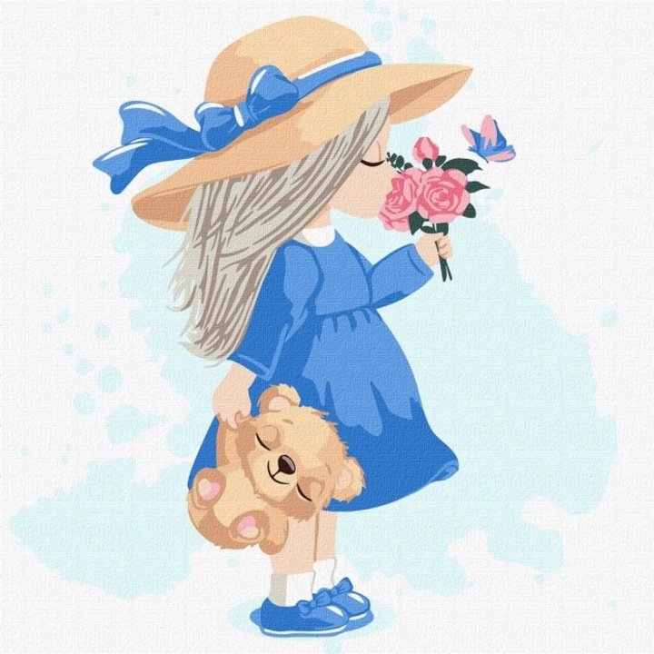 Set de Pictura pe Numere, Ideyka, Little girl, 30x30cm