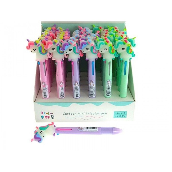 Set pixuri Adar, model unicorn, multicolor, 36 buc