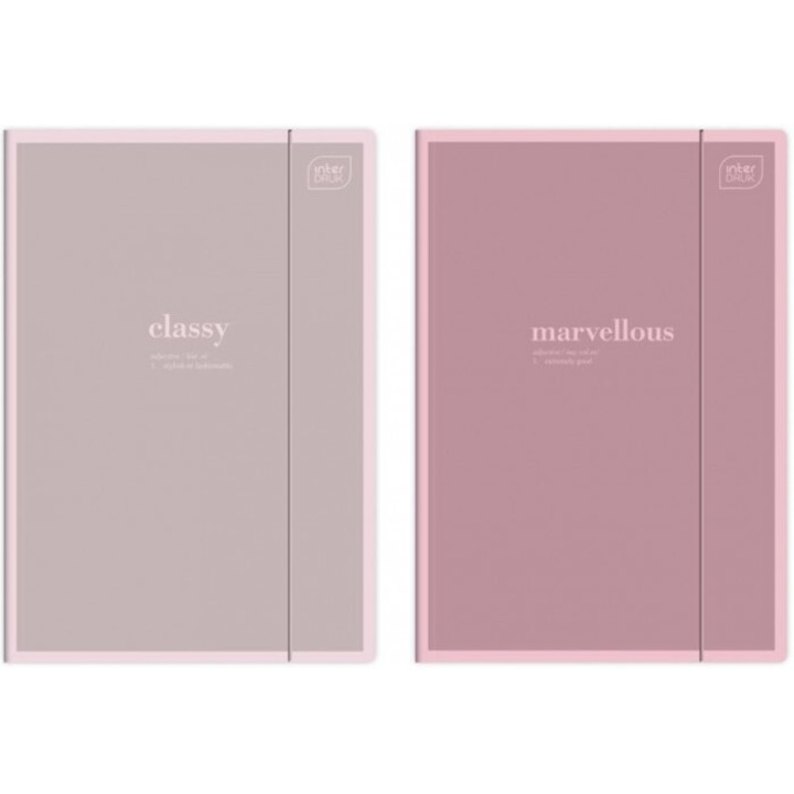 Set 10 Dosare cu Elastic A4+ Interdruk Hybrid Words, 320x247 mm