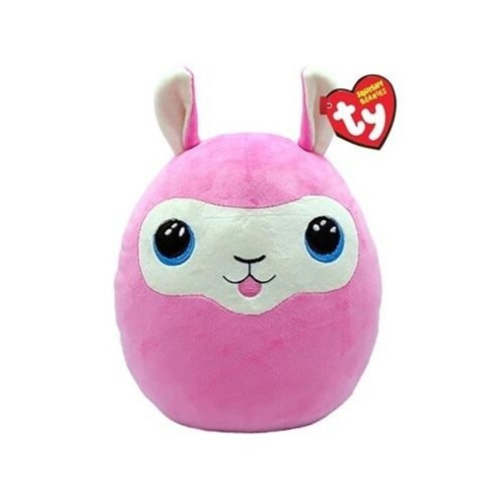 Играчка Ty Squishy Beanies Lana, розова лама, плюшена, 22 см