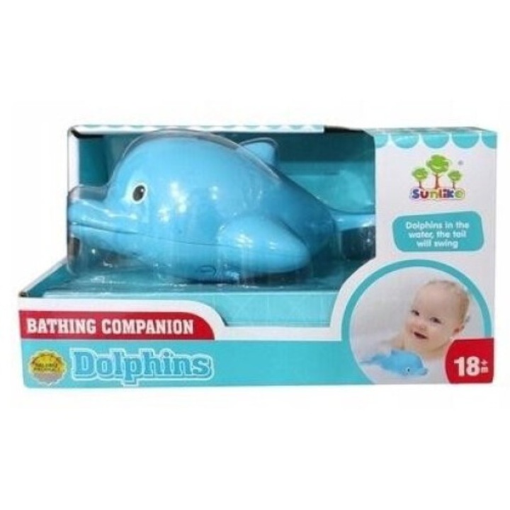MAKSIK Delfin fürdőjáték, 20.5x14.5x11.5cm, +18 hónap