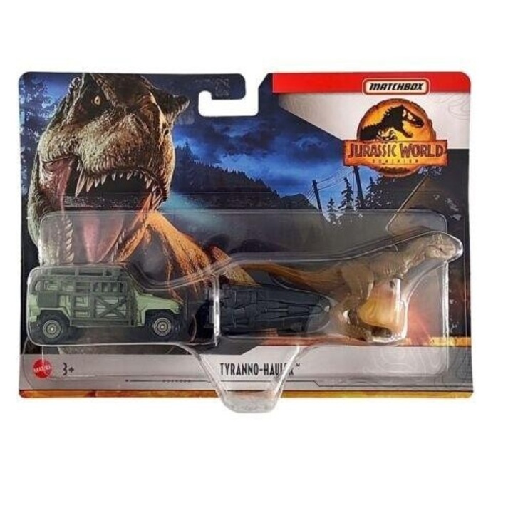 Set Matchbox Jurassic World, Mattel, Transporter Tyranozaur, 230x172mm
