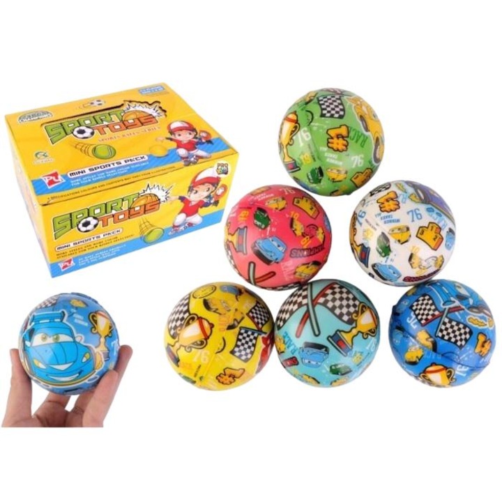 Софт топка Pro Kids Autka, многоцветна, 76 мм