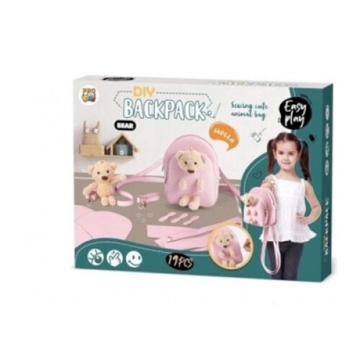Hátizsák Készítő Szett, Pro Kids, műanyag, rózsaszín, 6+ év