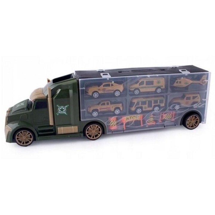 Комплект за стрелба с военни превозни средства и аксесоари, Lena, многоцветен, 42x12x9 см