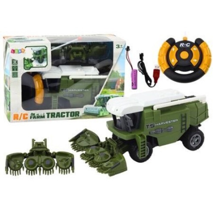 Combina de recoltat, LEANToys, Verde, 27x17x14cm, 3 ani+