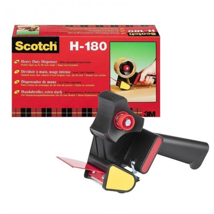 Dispenser pentru benzi adezive Scotch H-180, ergonomic, multicolor, 259x152 mm