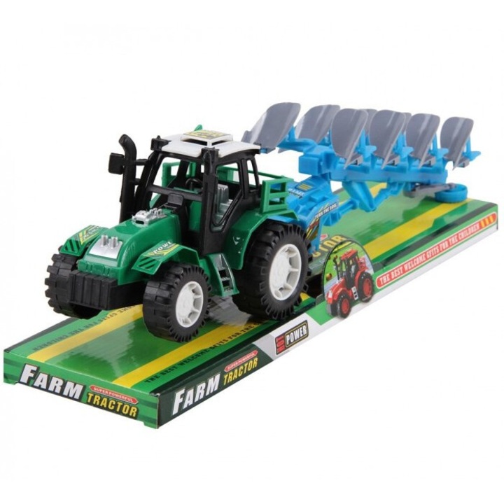 Tractor cu plug Trifox, jucarie, 370x115mm