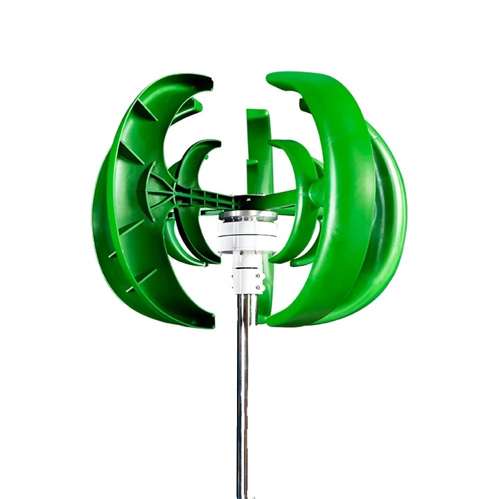 Turbina eoliana verticala, eficienta ridicata, zgomot redus, 3000W, 24V, 5 pale, 600mm, aluminiu