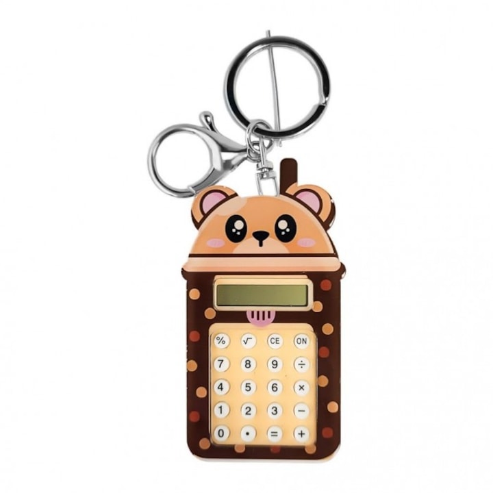 Breloc cu calculator MCD, design colorat, 68x141 mm