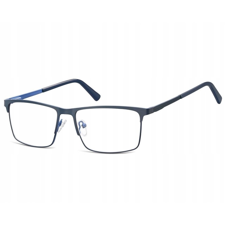 Ochelari de vedere barbati, Sunoptic, Metal, Flexibil, 56 x 16 x 145 mm, Bleumarin