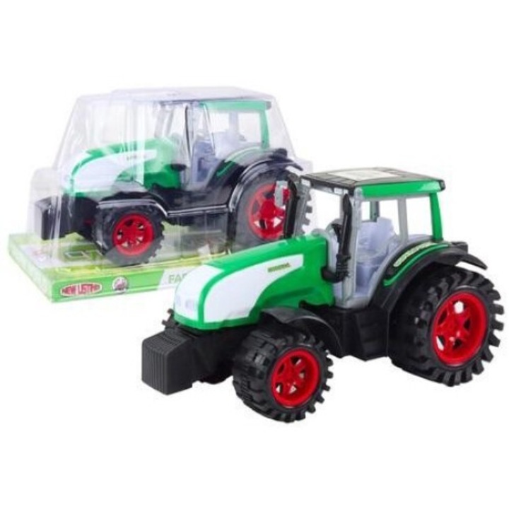 Tractor Fermier LEANToys, Napadit, Verde, 35x21x20cm