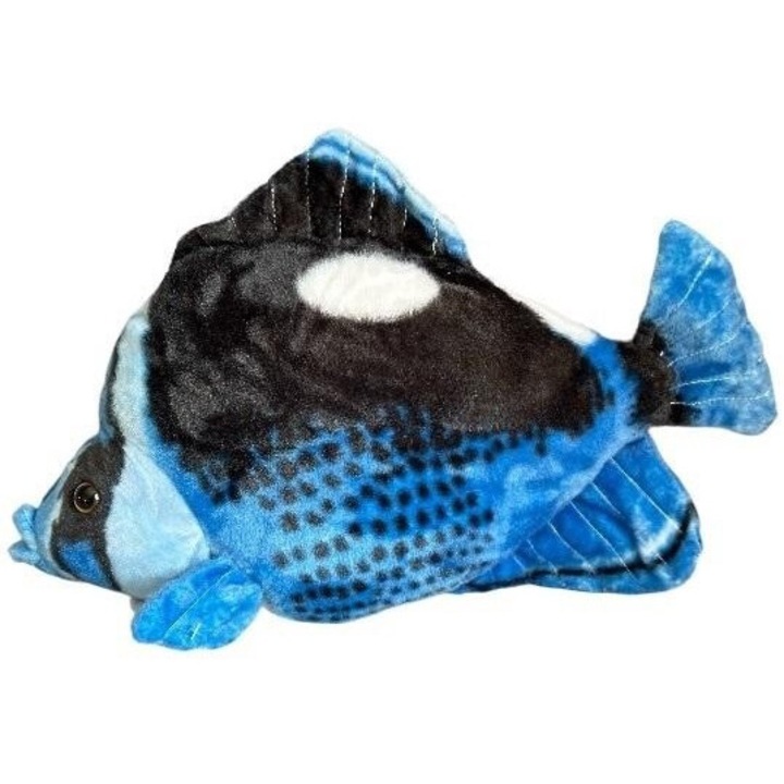 Плюшена играчка рибка, Dubi, синя, 41 см