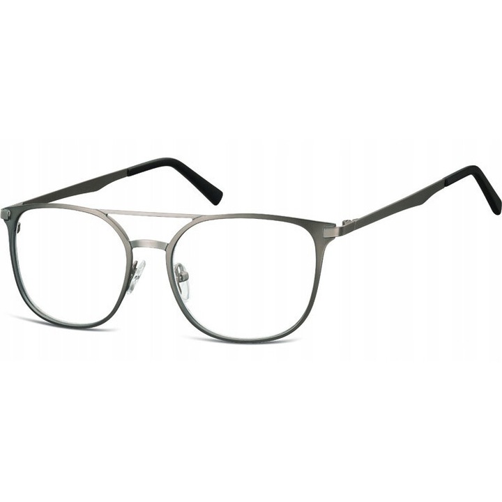 Rame corective unisex, Sunoptic, aviatoare, grafit, set 3 piese