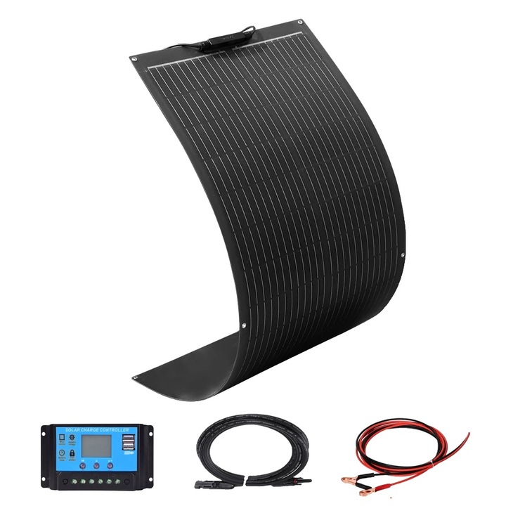 Panou Solar Flexibil, Eficienta 24%, 100W, rezistent la intemperii, 1140x460x2.5mm