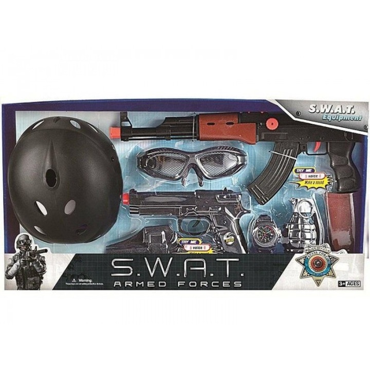 Set de jocuri politist cu casca ADAR, 59.5x30.5x11cm