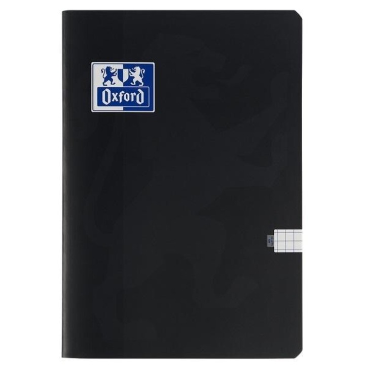 5 darab A5-ös füzet készlet, Oxford Esse, 60 kockás lap, fekete, 218x153mm