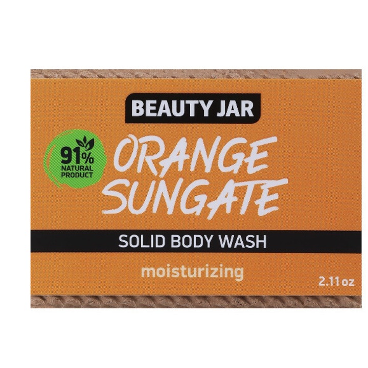 Beauty Jar Orange Sungate szilárd tusfürdő, natúr, ökológiai, 60g