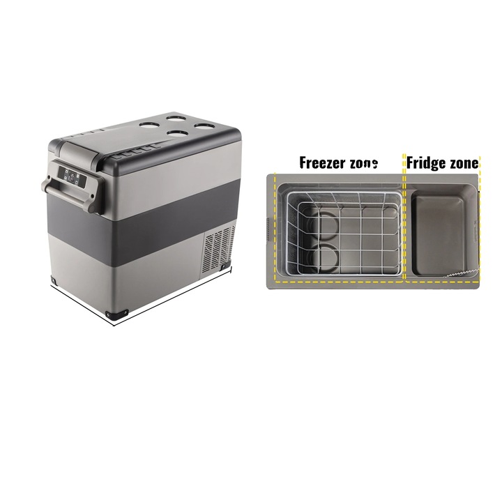 Frigider auto, 55L, -20 la 20, 12/24V, set