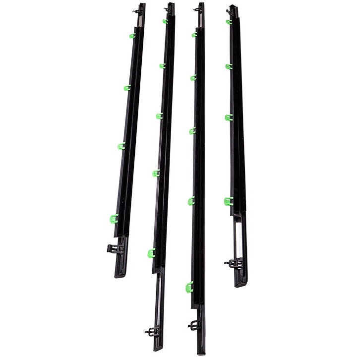 Set garnituri de etansare pentru usi auto, Honda CR-V 2007-2011, cauciuc si aluminiu, 4 bucati, 111.2x8x6.5cm