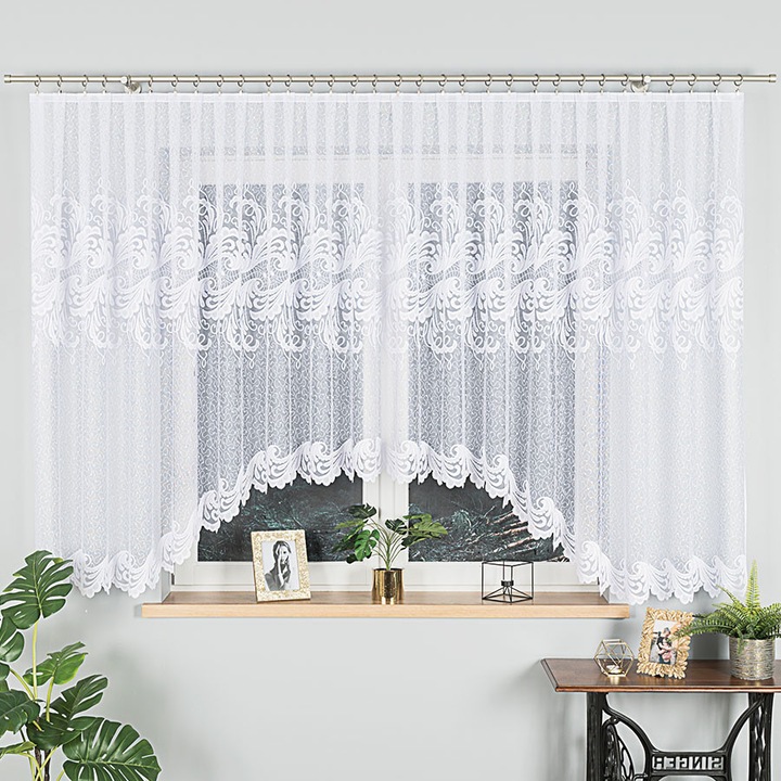 Perdele, Markizeta, latime 500 x inaltime 160 cm, culoare 001 alb