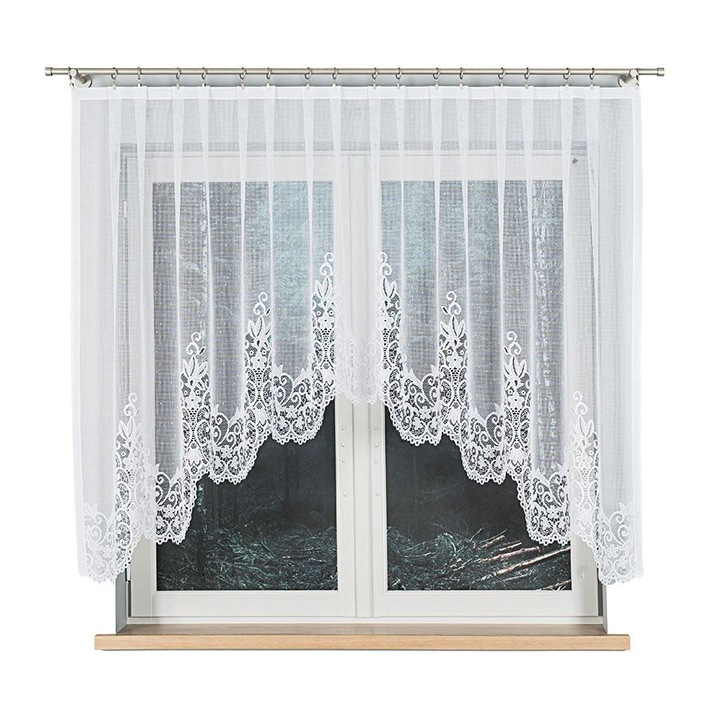 Завеса за сенник, 330x140см, бяла, 100% полиестер, 70g/m2