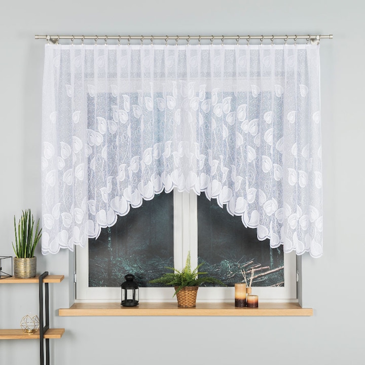 Perdea, Marziketa, alb, 300 x 130 cm, jacquard