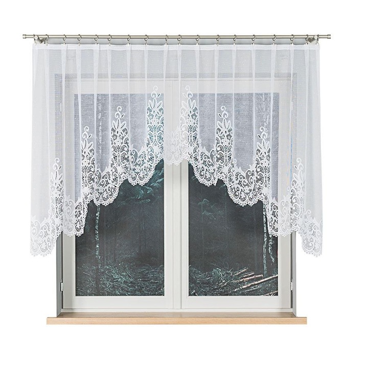 Marziketa függöny, fehér, 330 x 120 cm, jacquard