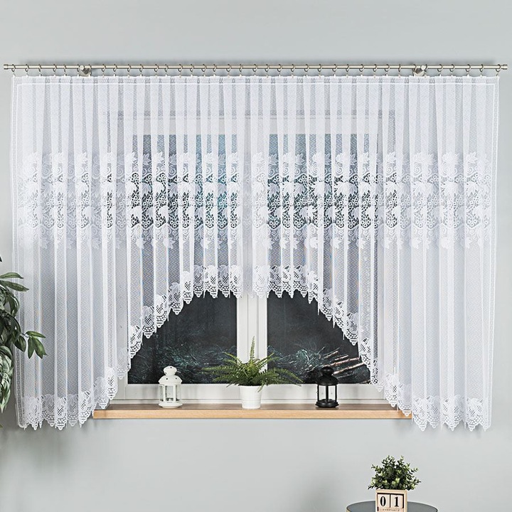 Elzbieta Markizeta függöny, fehér, 600x160cm