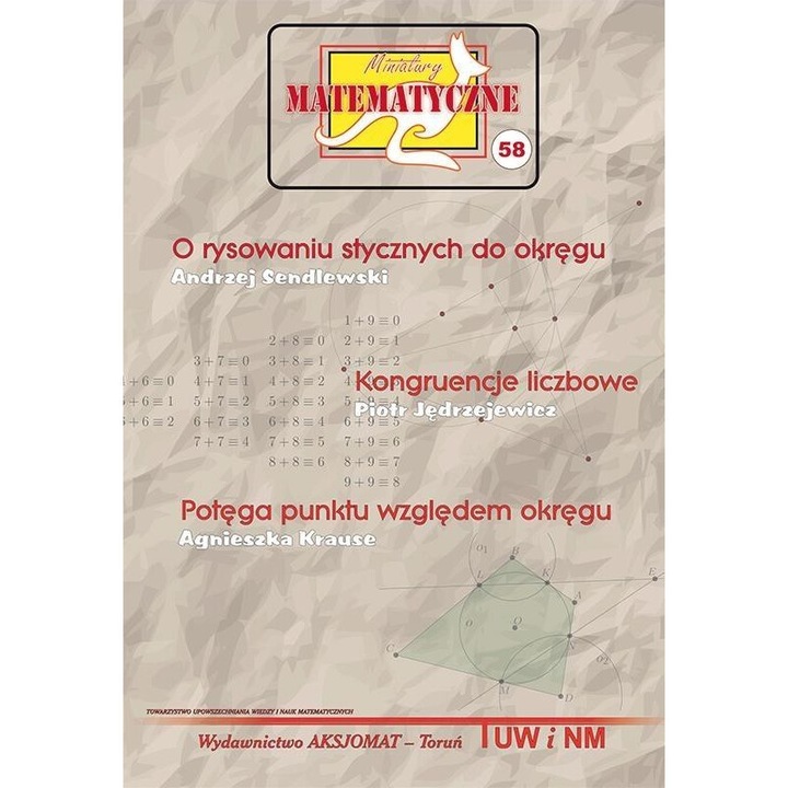 Miniatury matematyczne 58 O rysowaniu stycznych.., AKSJOMAT Piotr Nodzyński, 2017