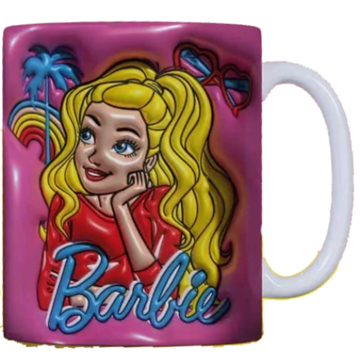 Cana personalizata "BARBIE ", CRD PRINT, 330ml, alba