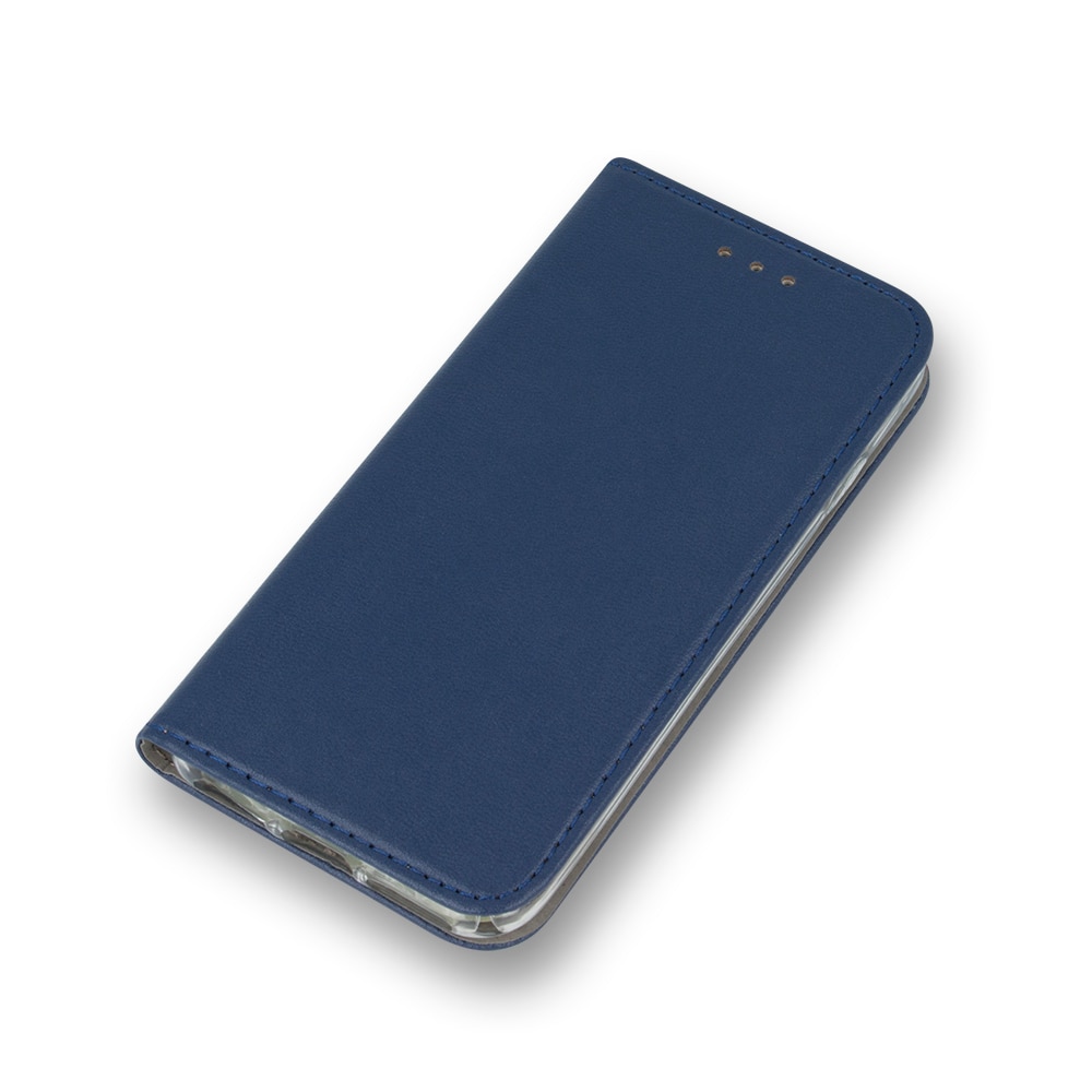 Husa tip carte compatibila cu Honor X6, G-Tech Flip Book, inchidere magnetica, buzunar card, premium stand, Albastru Inchis