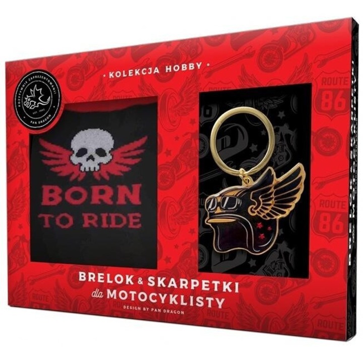 Комплект ключодържател и чорапи за мотоциклет Pan Dragon, универсален 41-46, 165x177x22 mm