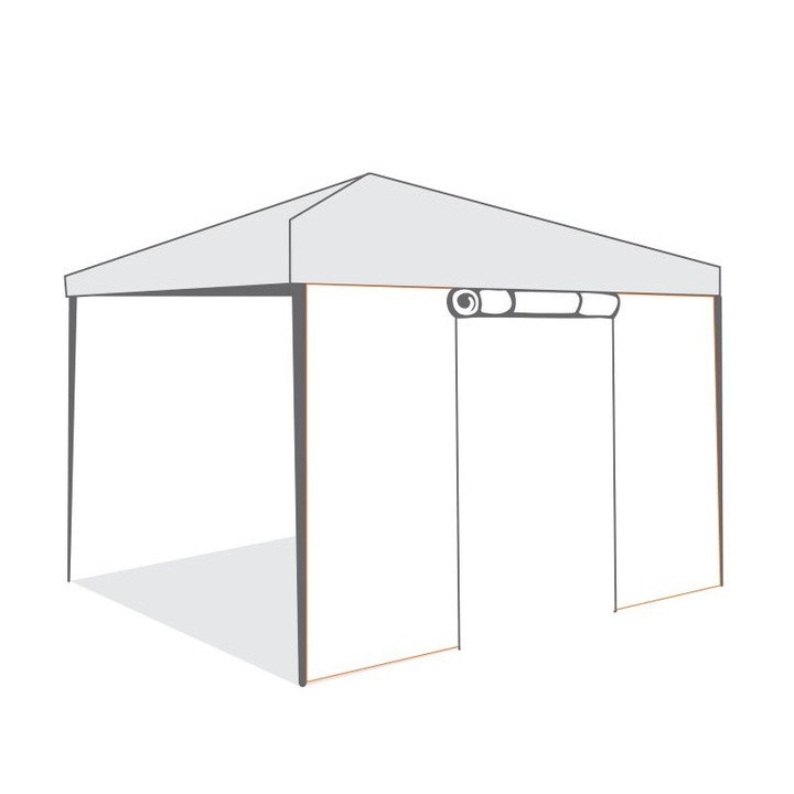 Страница за шатра Tent Pro 3х3 с врата с цип бяла