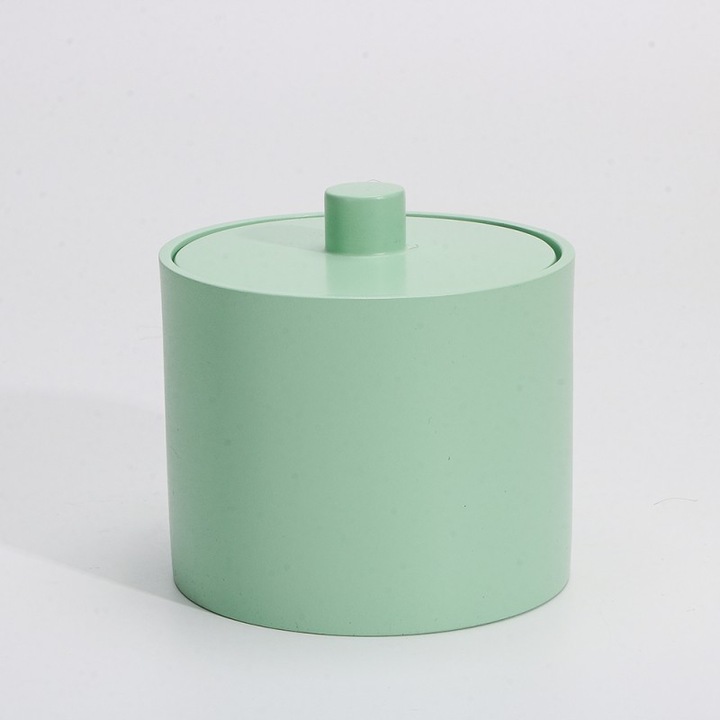 Pamut és tampon doboz Inter Ceramic Mint ICCA 55655 LG, szabadon álló, polirezin, 10,1x8 cm, matt, menta