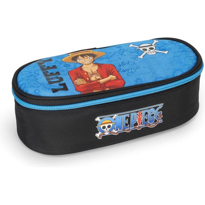 Ученически овален несесер One Piece Luffy, Без съдържание, 22 х 9.5 х 7 cm, Многоцветен