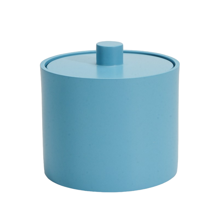 Doboz pamut és vattapamacsokhoz Inter Ceramic Sky ICCA 55655 kék, szabadon álló, polirezin, 10,1x8 cm, matt, égszínkék