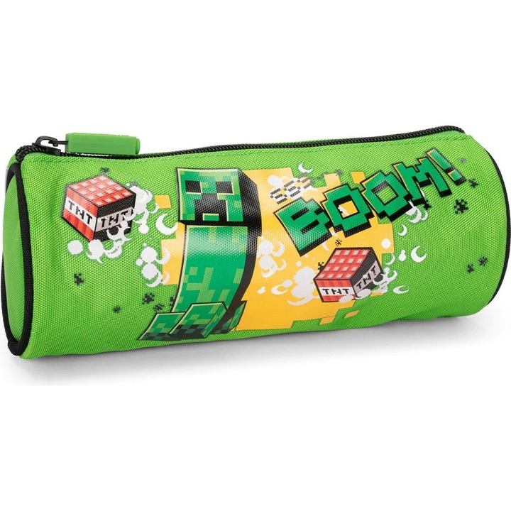 Ученически несесер цилиндър Minecraft Jolly, 22 х 8 х 8 cm, Многоцветен