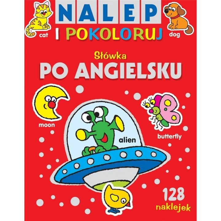 Nalep i pokoloruj. Slowka po angielsku, praca zbiorowa, 2022