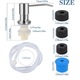 Dozator De Sapun Pentru Chiuveta, Zggzerg, Cu furtun de silicon de 1.2m, Anti rugina, Rezistenta la coroziune, Rotatie la 360°, Usor de instalat si curatat, Pentru Sapun, sampon, detergent, Otel inoxidabil/Plastic, Argintiu