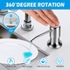 Dozator Incorporabil, Zggzerg, Pentru chiuveta, sapun, detergent lichid, 350ml, Anti rugina, Rezistenta la coroziune, Rotatie la 360°, Usor de instalat si curatat, Otel inoxidabil/ABS/PE, 55 x 96 x 145mm, Argintiu