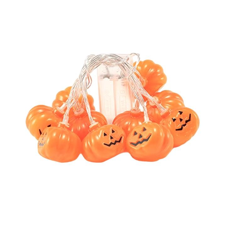 Lumini LED pentru Halloween, Model Dovleac, Portocaliu aprins, 1.5m