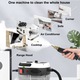 Aparat de curatat cu abur, Folixs®, 2500W, 3Bar, rezervor 1000 ml, incalzire 10S, 6 setari de reglaj al aburului, 4 accesorii incluse, Alb/Negru