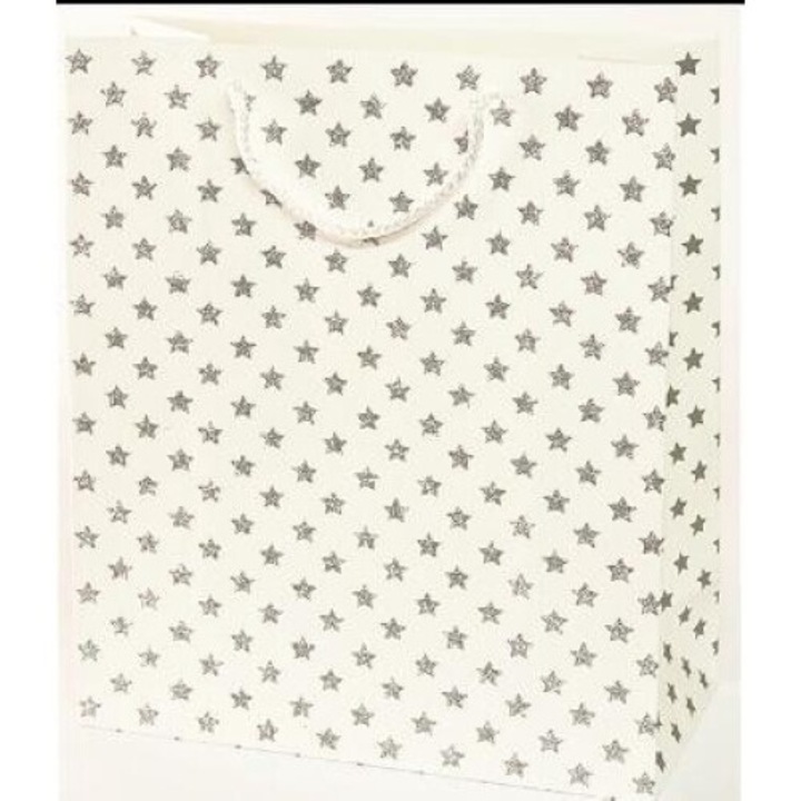 Punga cadou L cu stele, 26x32 cm