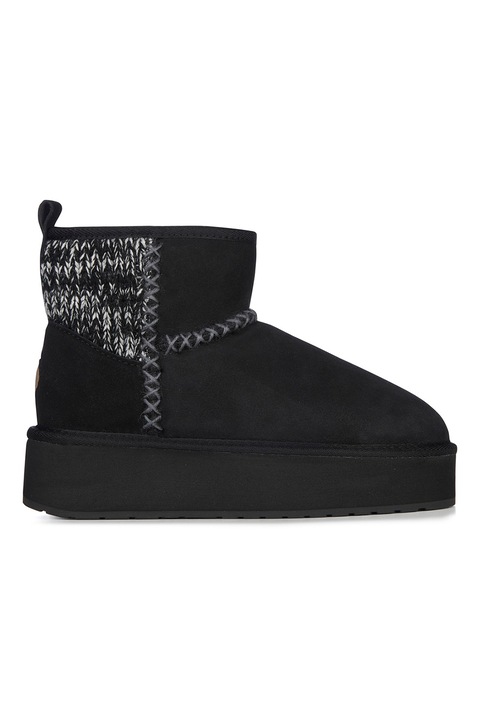 Emu, Ghete flatform de piele intoarsa fara inchidere Stinger, Negru