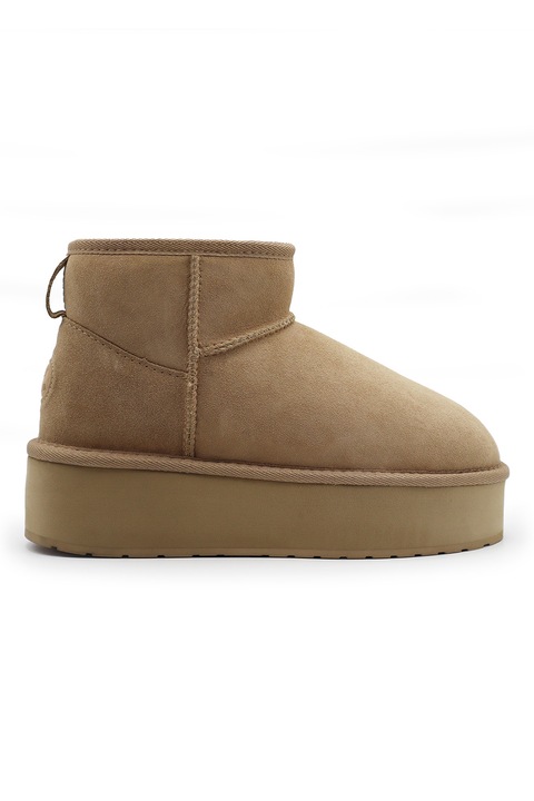 Emu, Велурени боти Stinger с равна платформа, Бежов