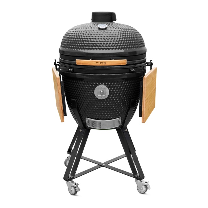 Градинска скара Kamado XL 60, керамика, фурна, грил, пушилка