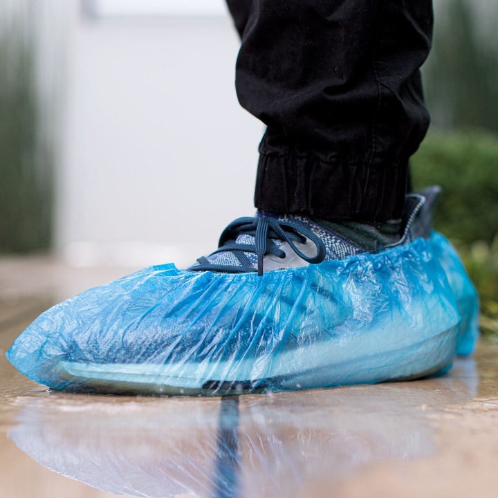 Aparatori Pantofi, Set 50 Perechi, Elastic, Albastru, Unica Folosinta, MYONNA IT & E- COMMERCE ®