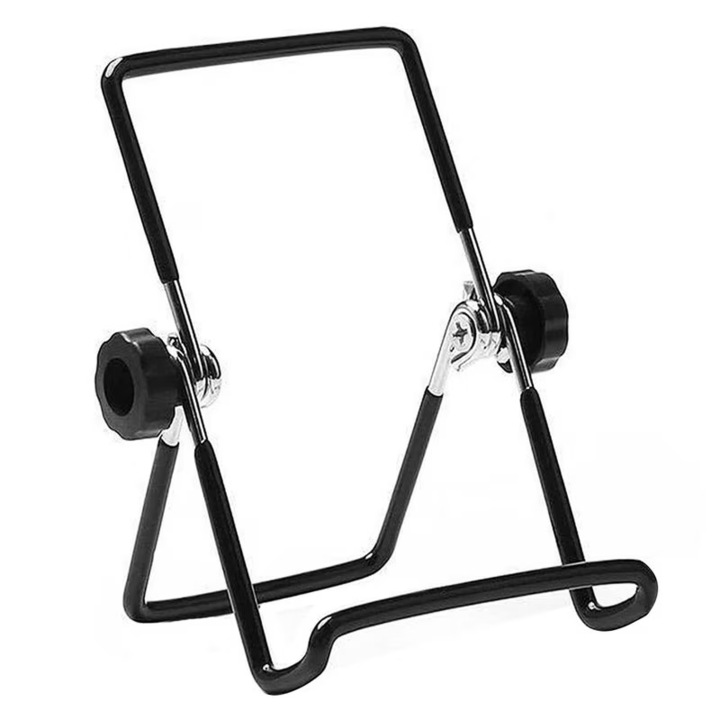 VKK® táblagép autós tartó, állítható, összecsukható, fekete, 18x14x2,5 cm